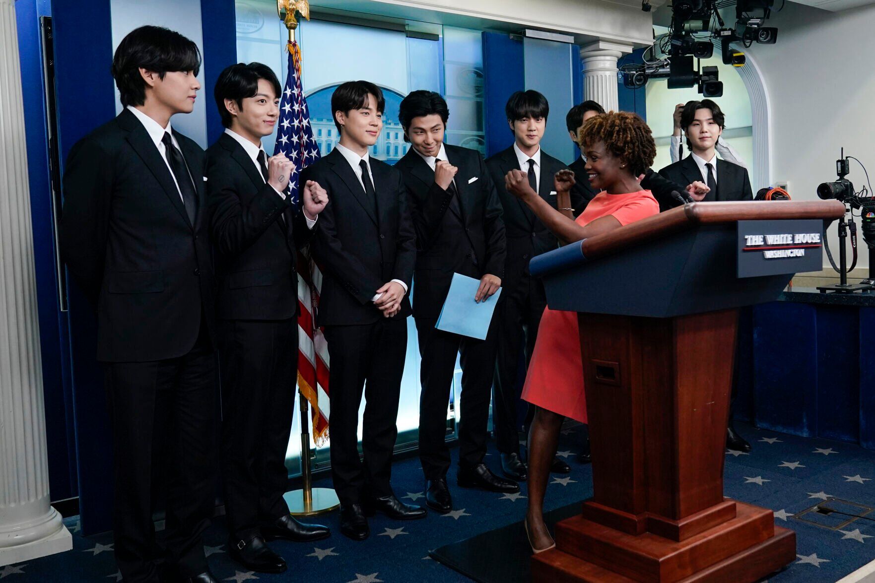 APTOPIX Biden BTS